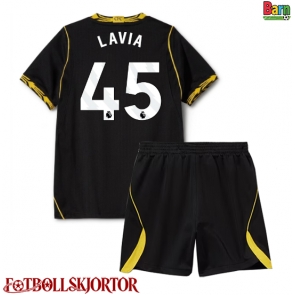Chelsea Romeo Lavia #45 Borta Kläder Barn 2026-27 Kortärmad (+ Korta byxor)